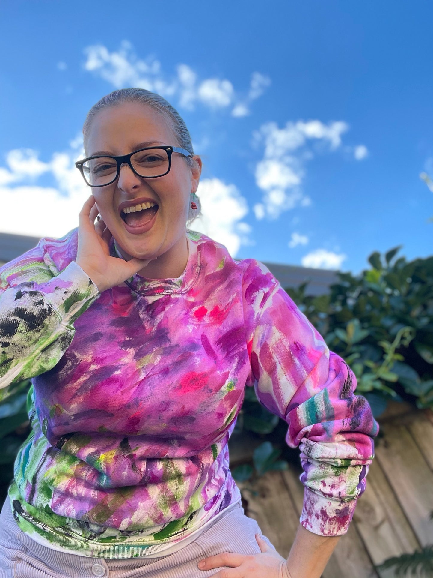 Funky Fruits Sweater Size M