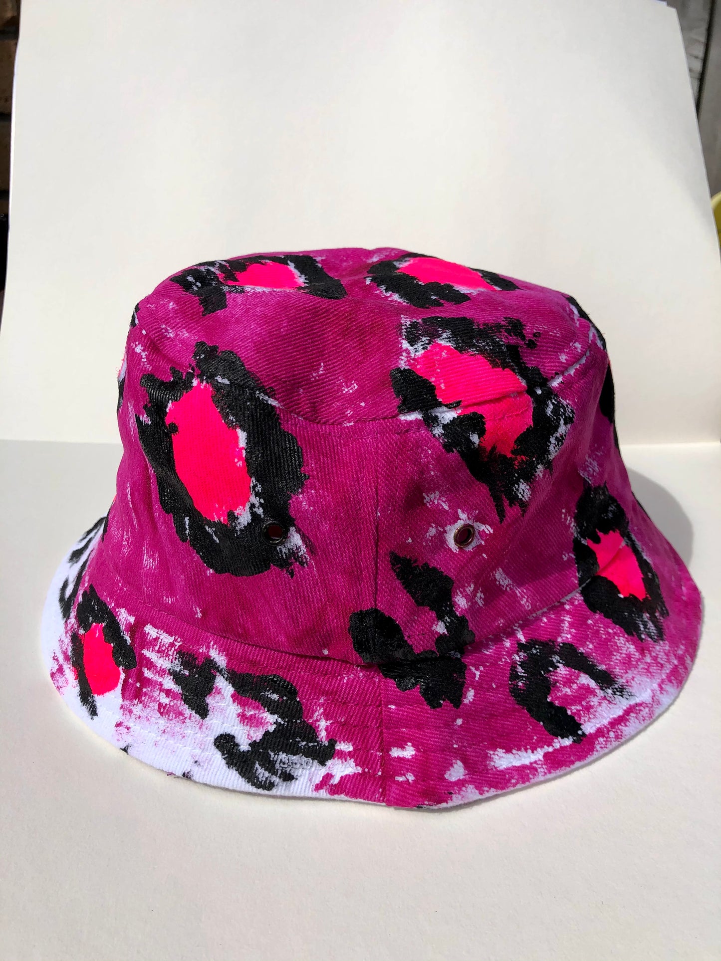 Pink Leopard- 100% Heavy Brushed Cotton Bucket Hat
