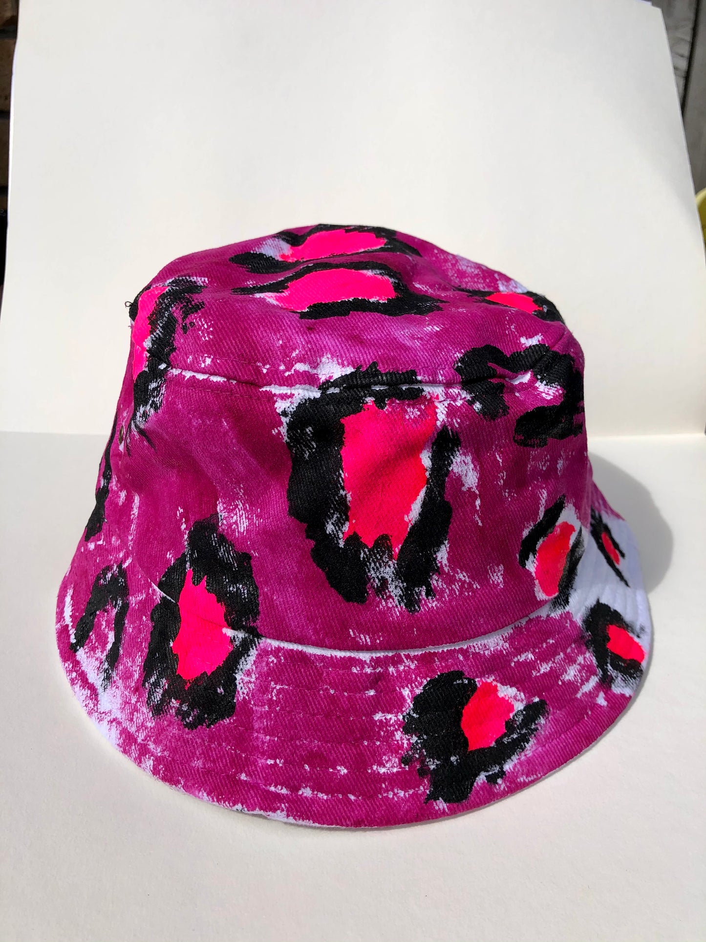 Pink Leopard- 100% Heavy Brushed Cotton Bucket Hat
