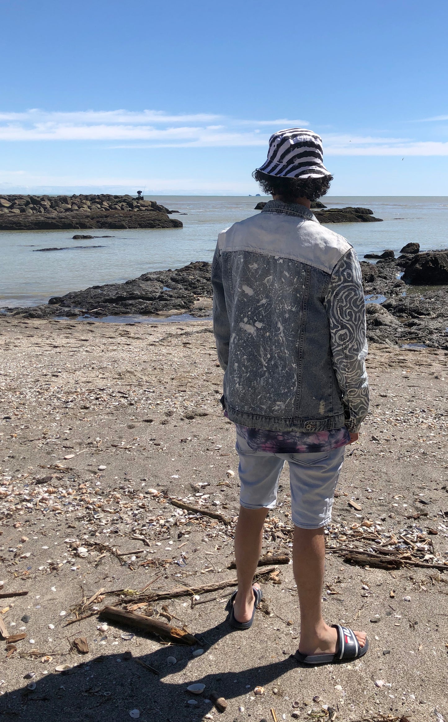 M Jay Jays Upcycled Denim Jacket ‘Swirl’