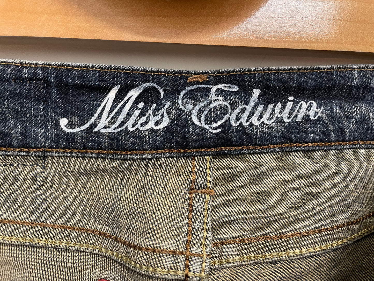 Size 26x33 Miss Edwin Flared Upcycled Denim Jeans