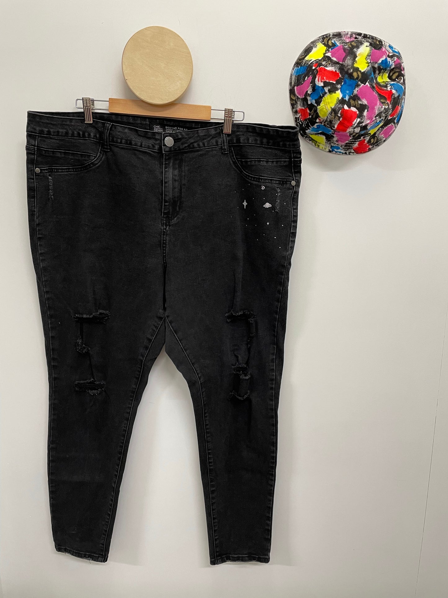 Size 22s Chic Denim Harley High Rise Skinny Upcycled Denim Jeans