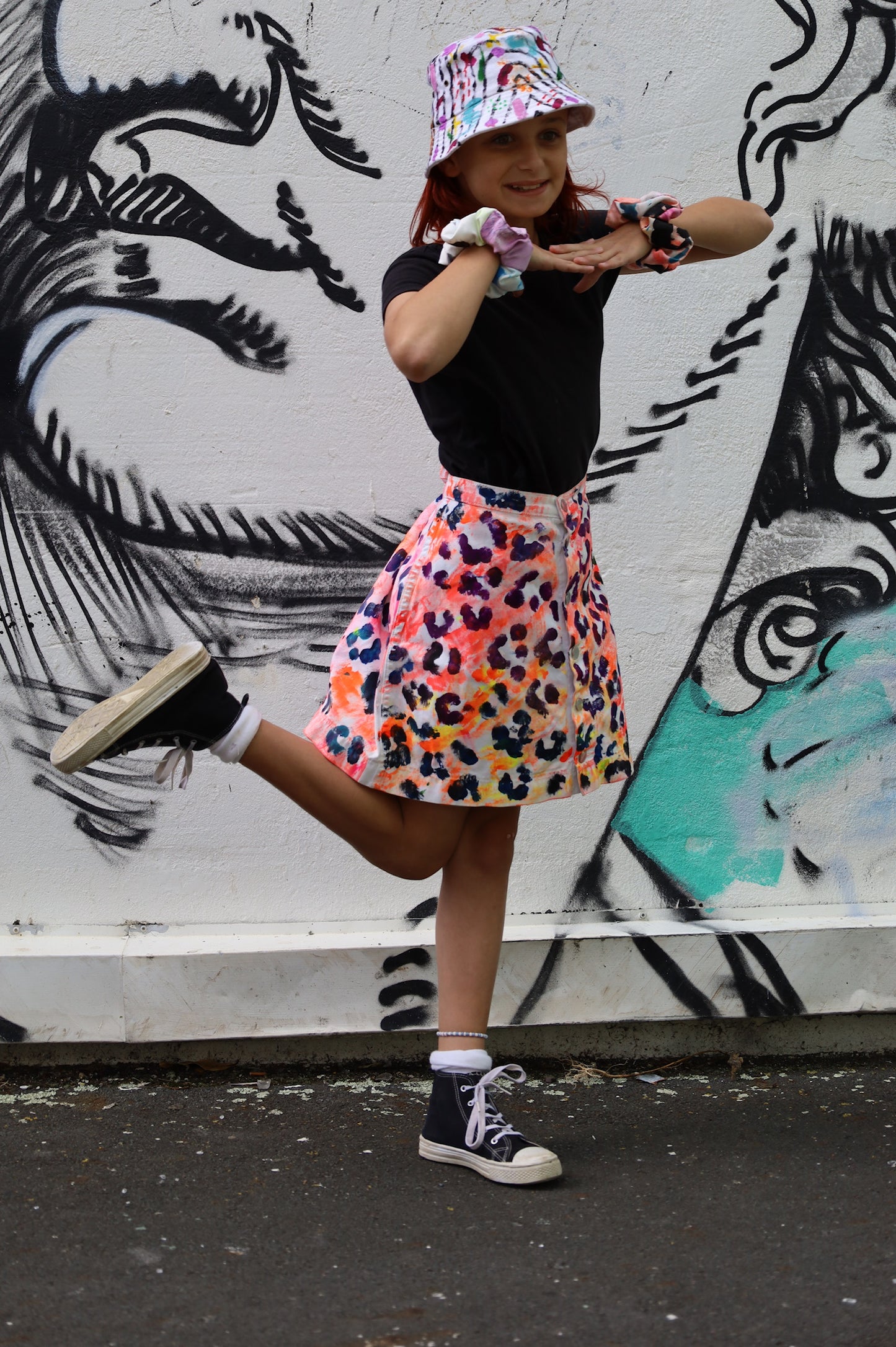 Orange Leopard Skirt size M