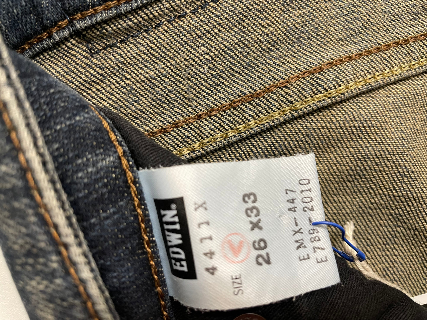 Size 26x33 Miss Edwin Flared Upcycled Denim Jeans