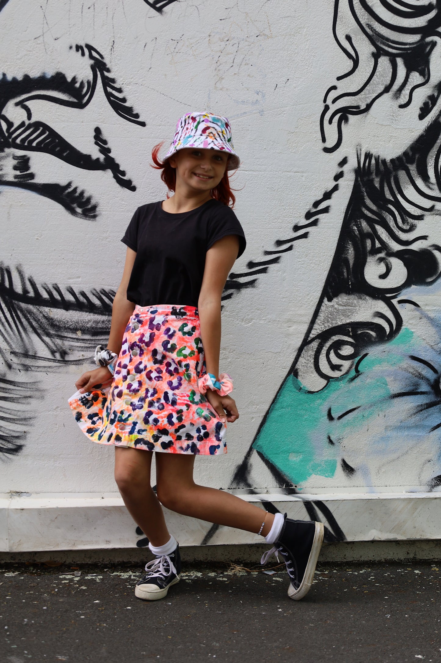 Orange Leopard Skirt size M