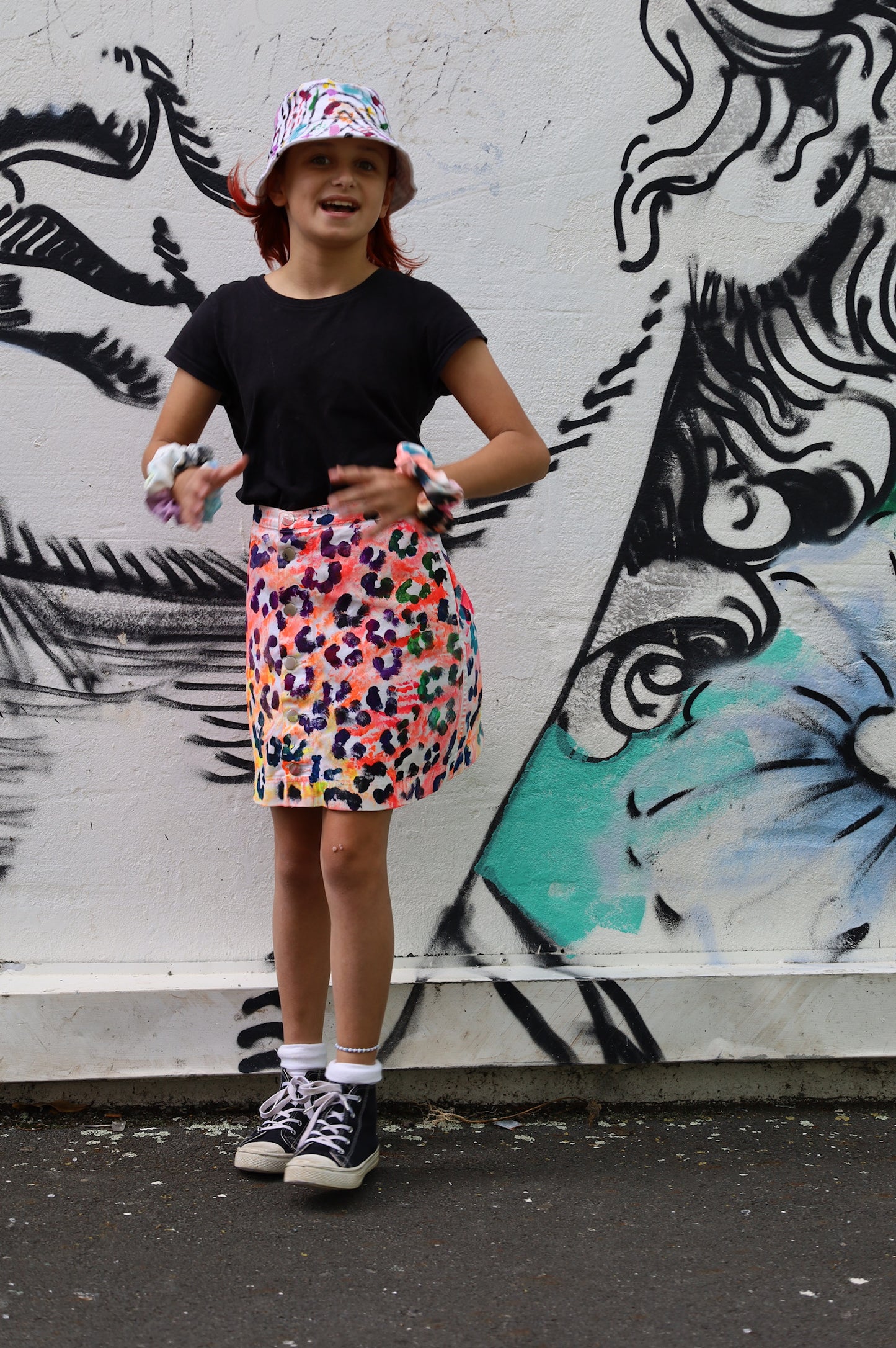 Orange Leopard Skirt size M