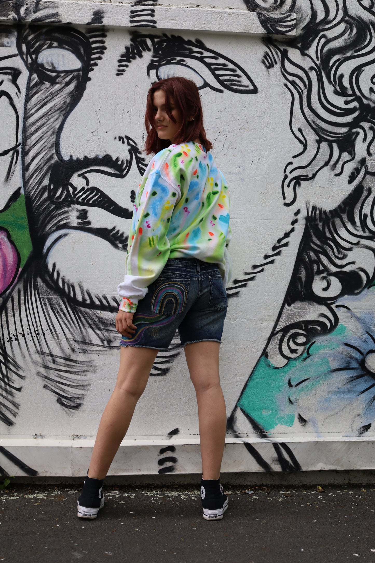 Rainbow Stripe Shorts Size 12