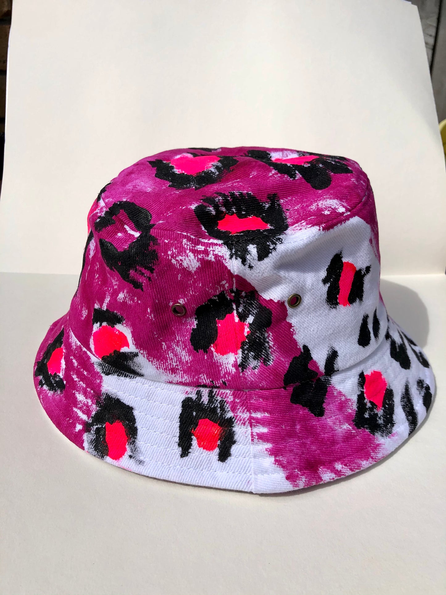 Pink Leopard- 100% Heavy Brushed Cotton Bucket Hat
