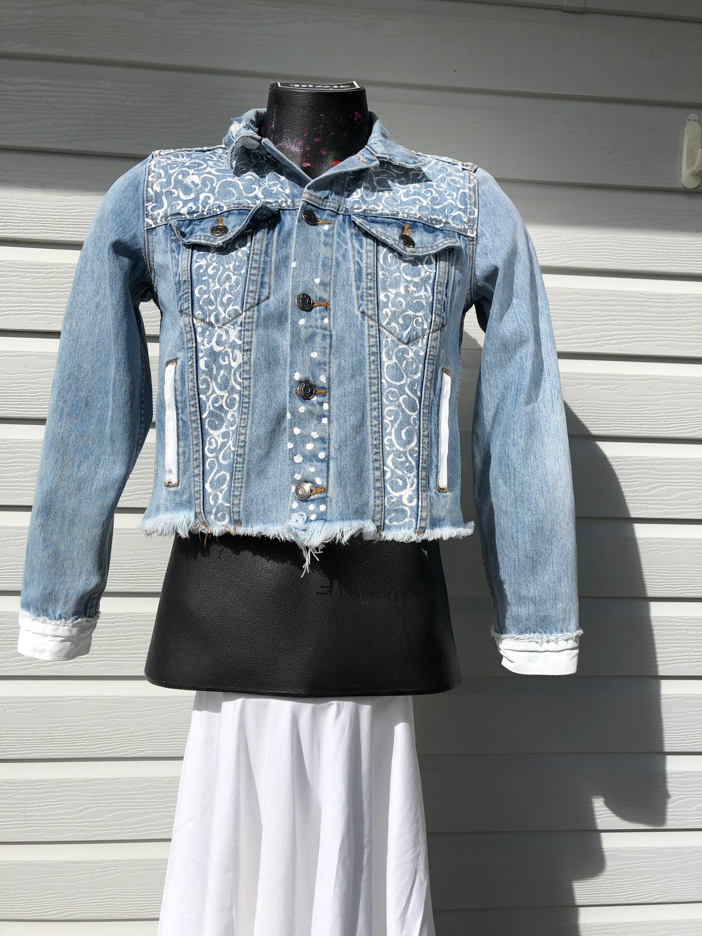 90’s Lace Denim Jacket Size 8