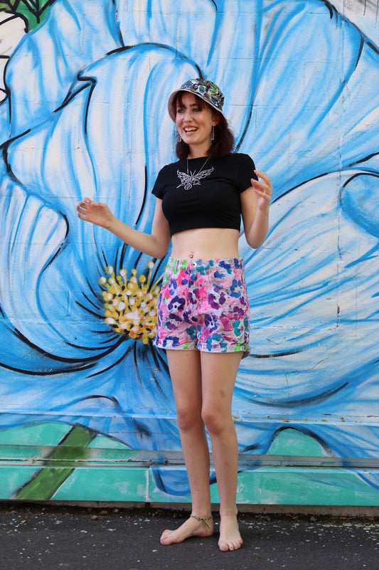 Pink Leopard Shorts