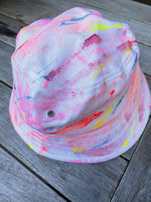 Peachy Dreamy - 100% Heavy Brushed Cotton Bucket Hat