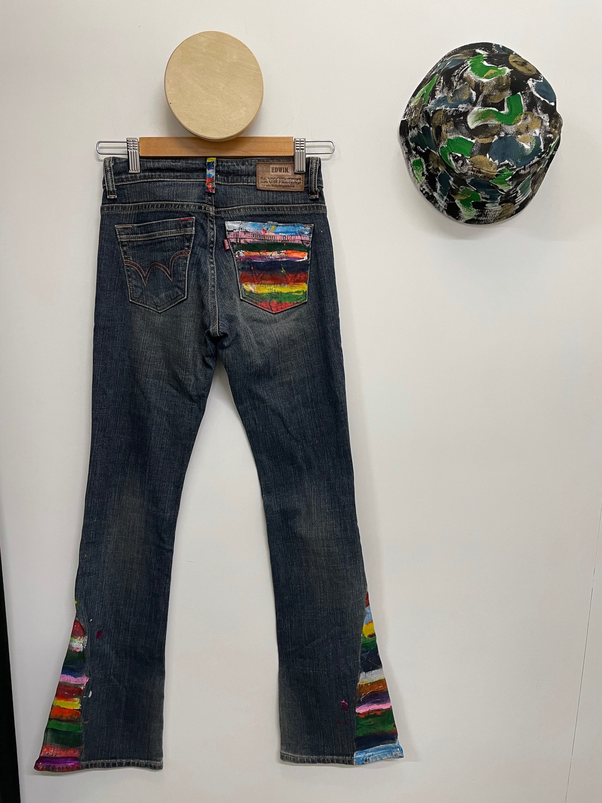 Fanfare Upcycled Embroidered & Patched Jeans - Shop Sustainably on Earthkind UK8