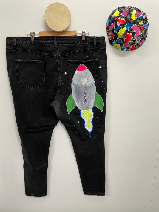 Size 22s Chic Denim Harley High Rise Skinny Upcycled Denim Jeans
