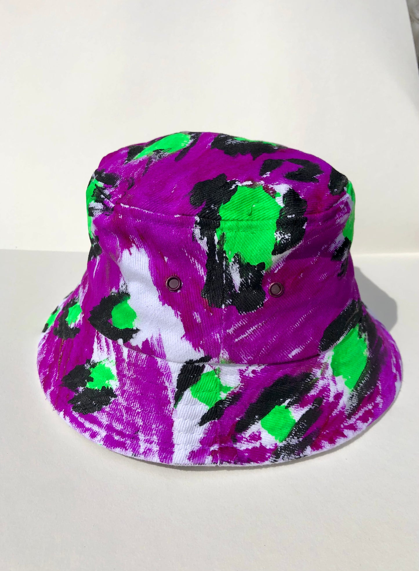 Purply Leopard- 100% Heavy Brushed Cotton Bucket Hat