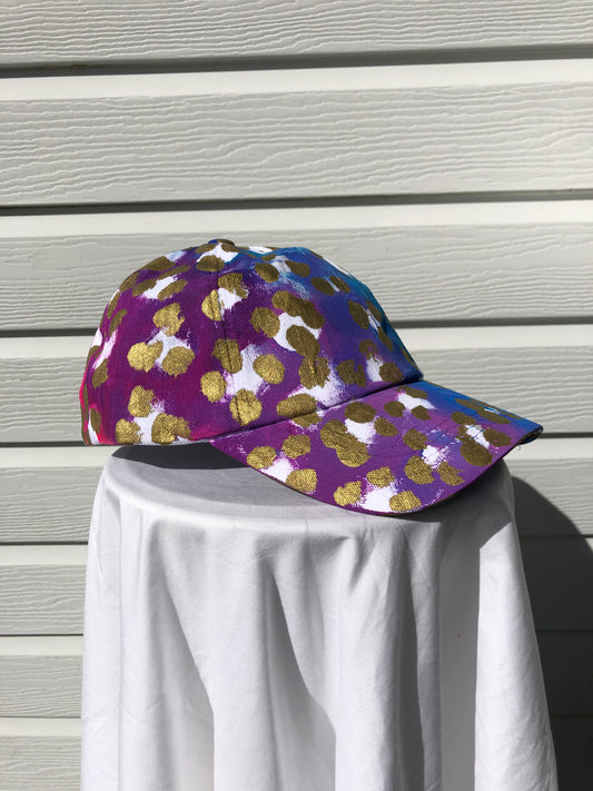 Purple Gold Leopard - Cap