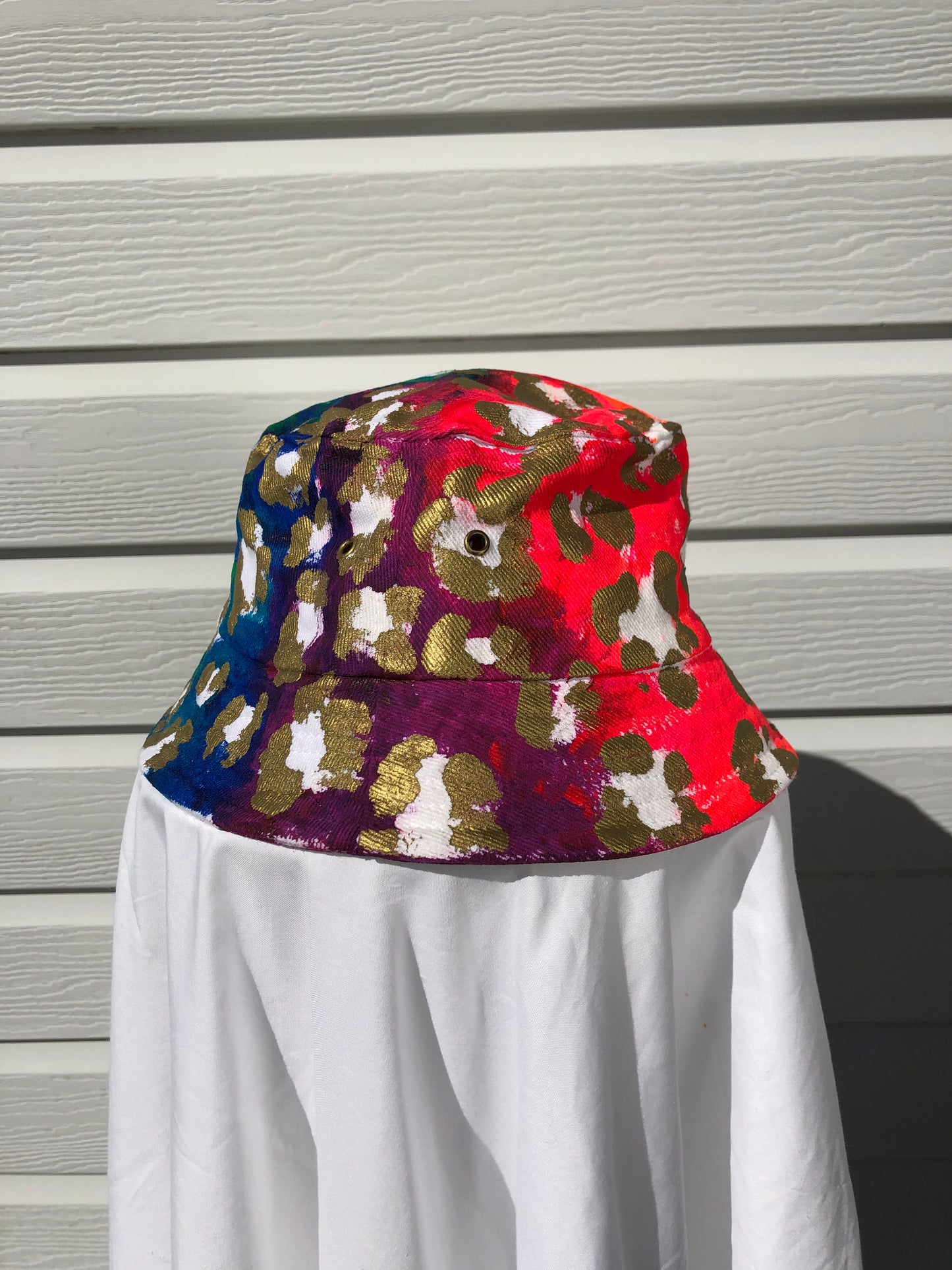 Rainbow Leopard - 100% Heavy Brushed Cotton Bucket Hat