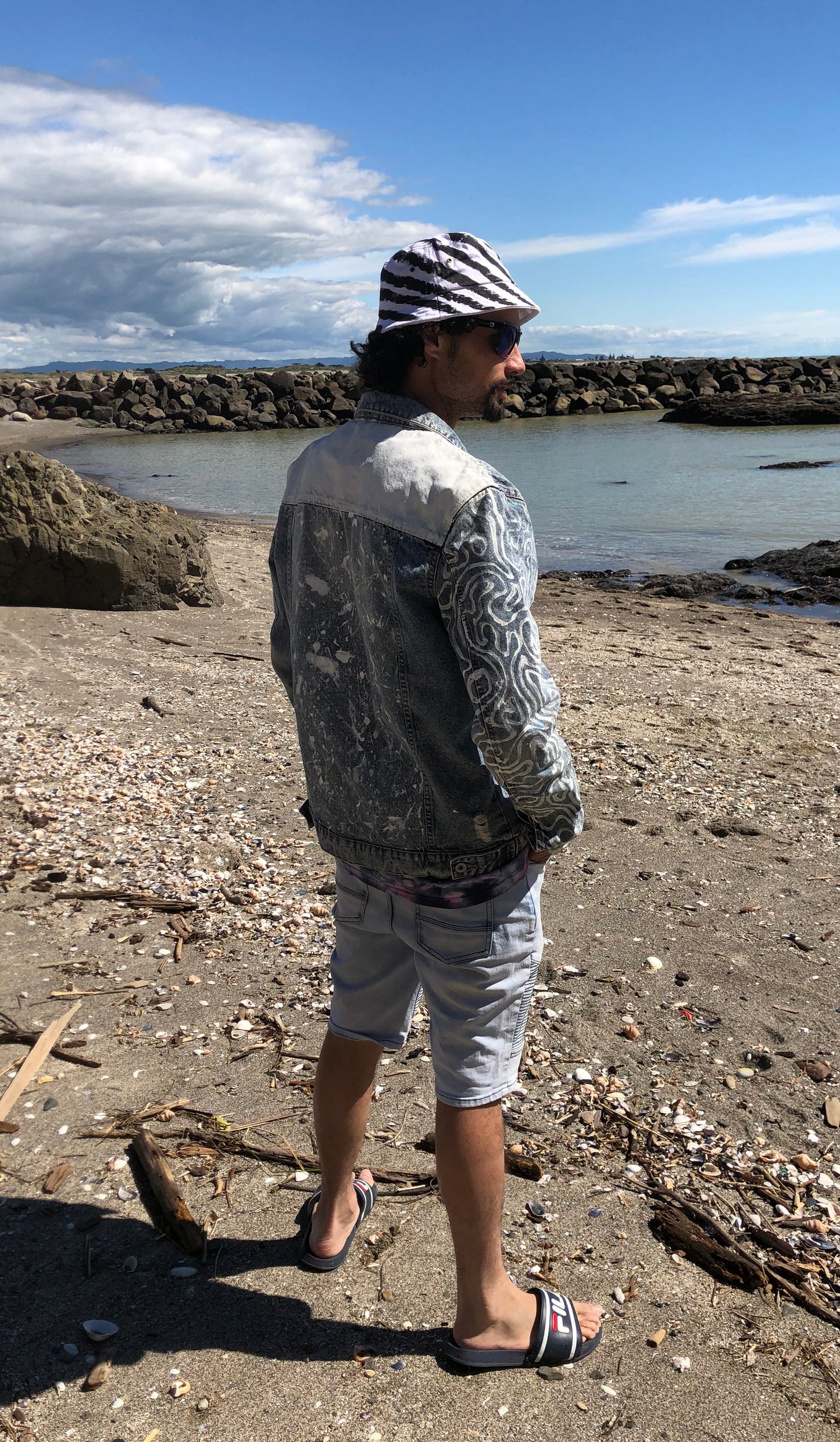 M Jay Jays Upcycled Denim Jacket ‘Swirl’