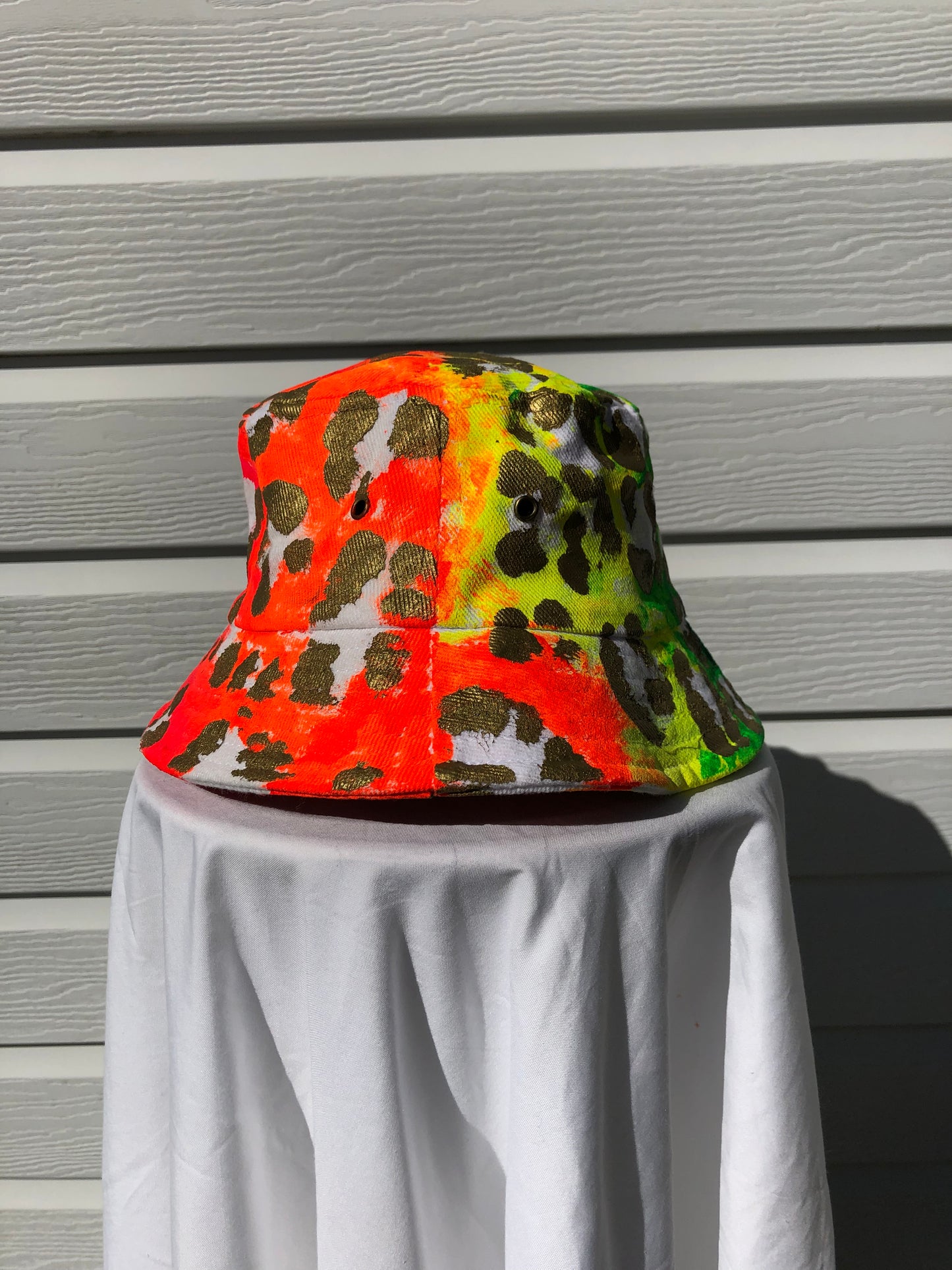 Rainbow Leopard - 100% Heavy Brushed Cotton Bucket Hat